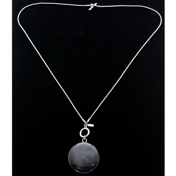 Lane Bryant Pendant-Necklace Silver & Black NWOT - Picture 4 of 4